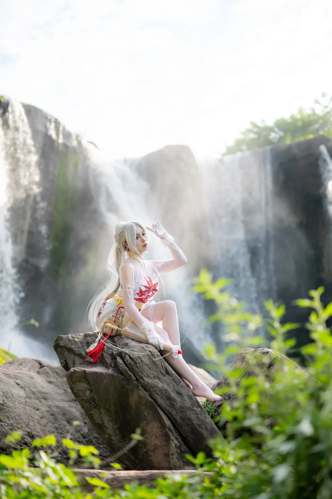 永劫无间, 国风cosplay, 重庆拍照, 宁红夜cos, 瀑布人像摄影 - 第1张