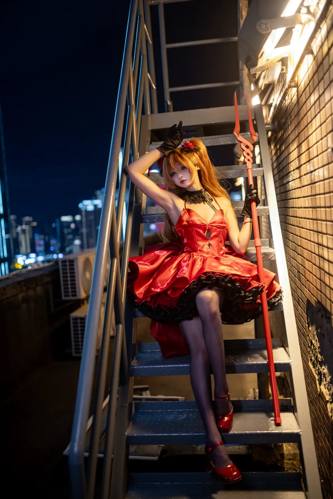 EVA, 明日香cos, cosplay正片, 二次元拍摄, 重庆夜景人像 - 第1张
