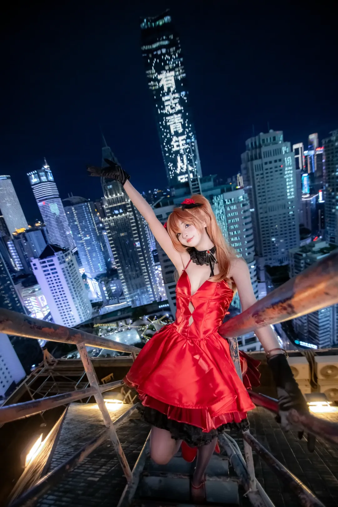 EVA, 明日香cos, cosplay正片, 二次元拍摄, 重庆夜景人像 - 第10张