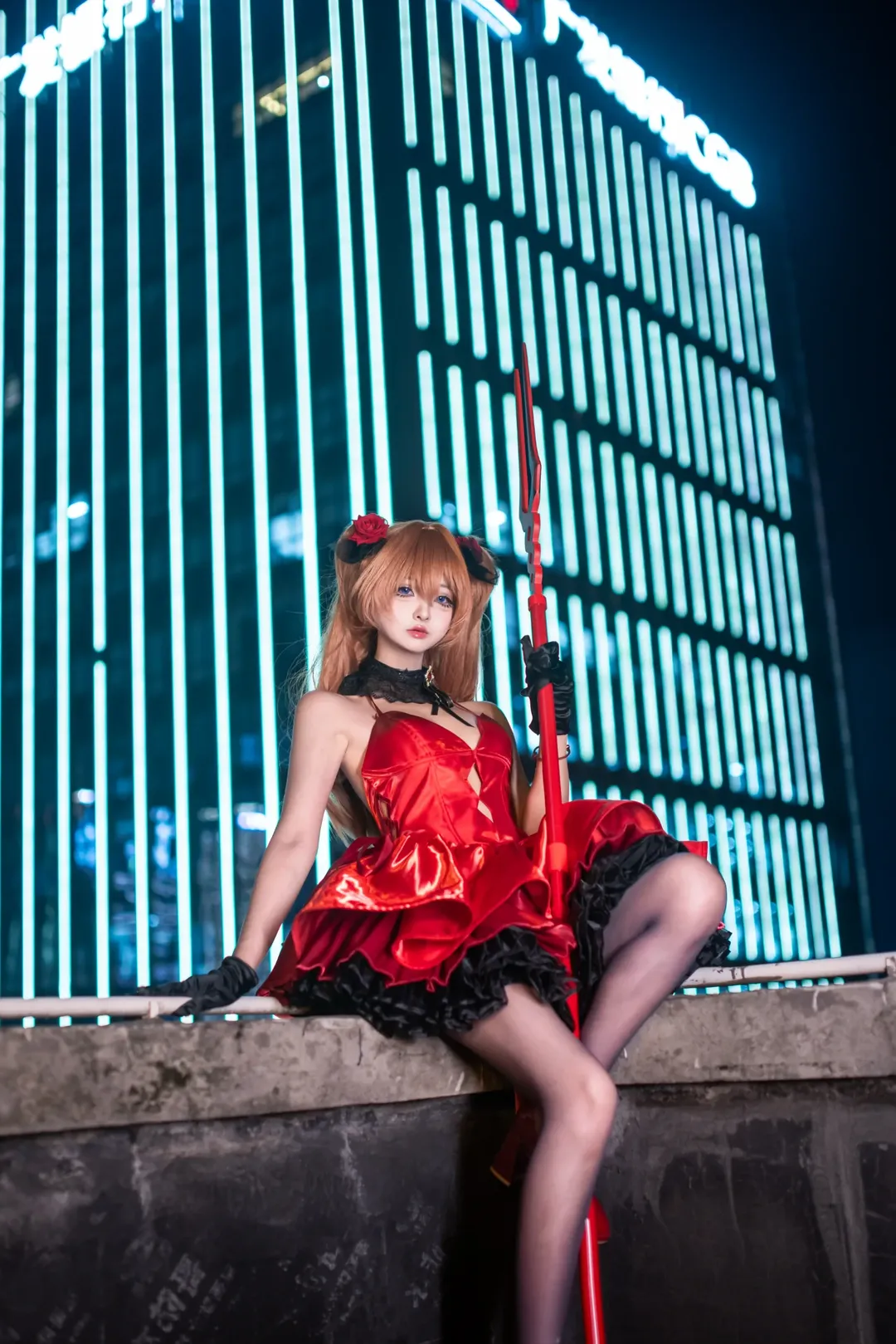 EVA, 明日香cos, cosplay正片, 二次元拍摄, 重庆夜景人像 - 第11张