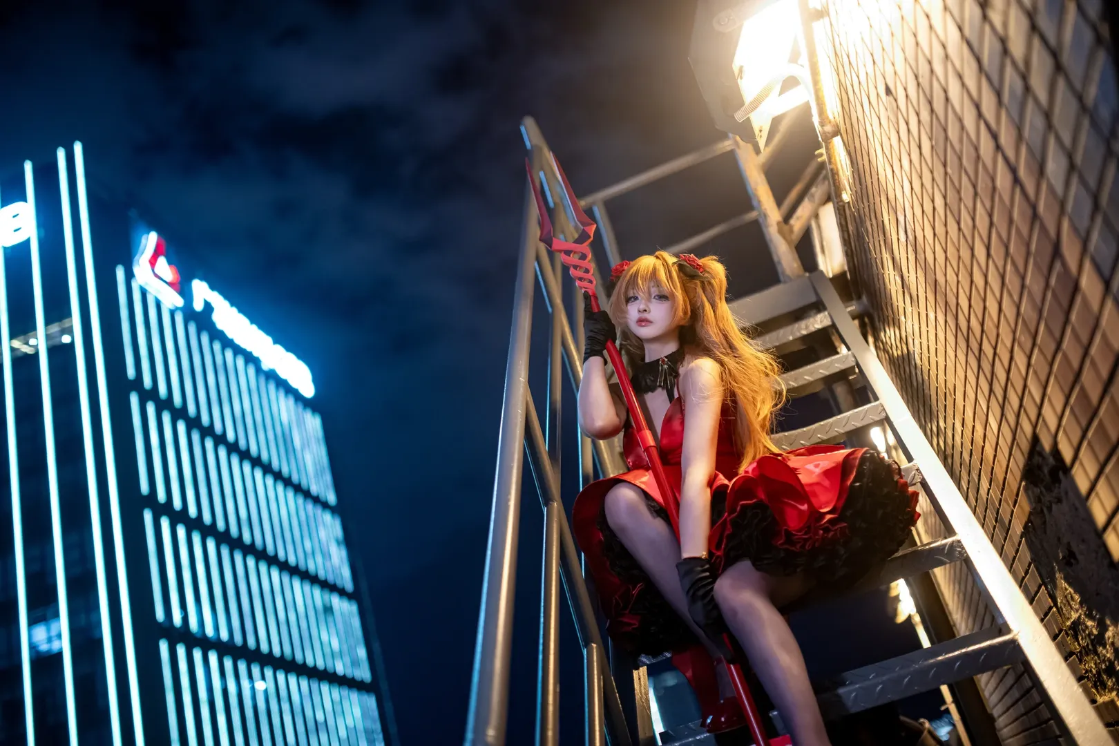 EVA, 明日香cos, cosplay正片, 二次元拍摄, 重庆夜景人像 - 第3张