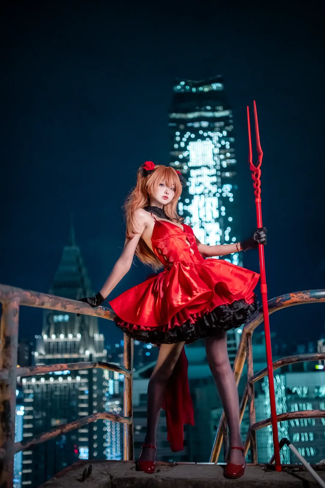 EVA, 明日香cos, cosplay正片, 二次元拍摄, 重庆夜景人像 - 第4张