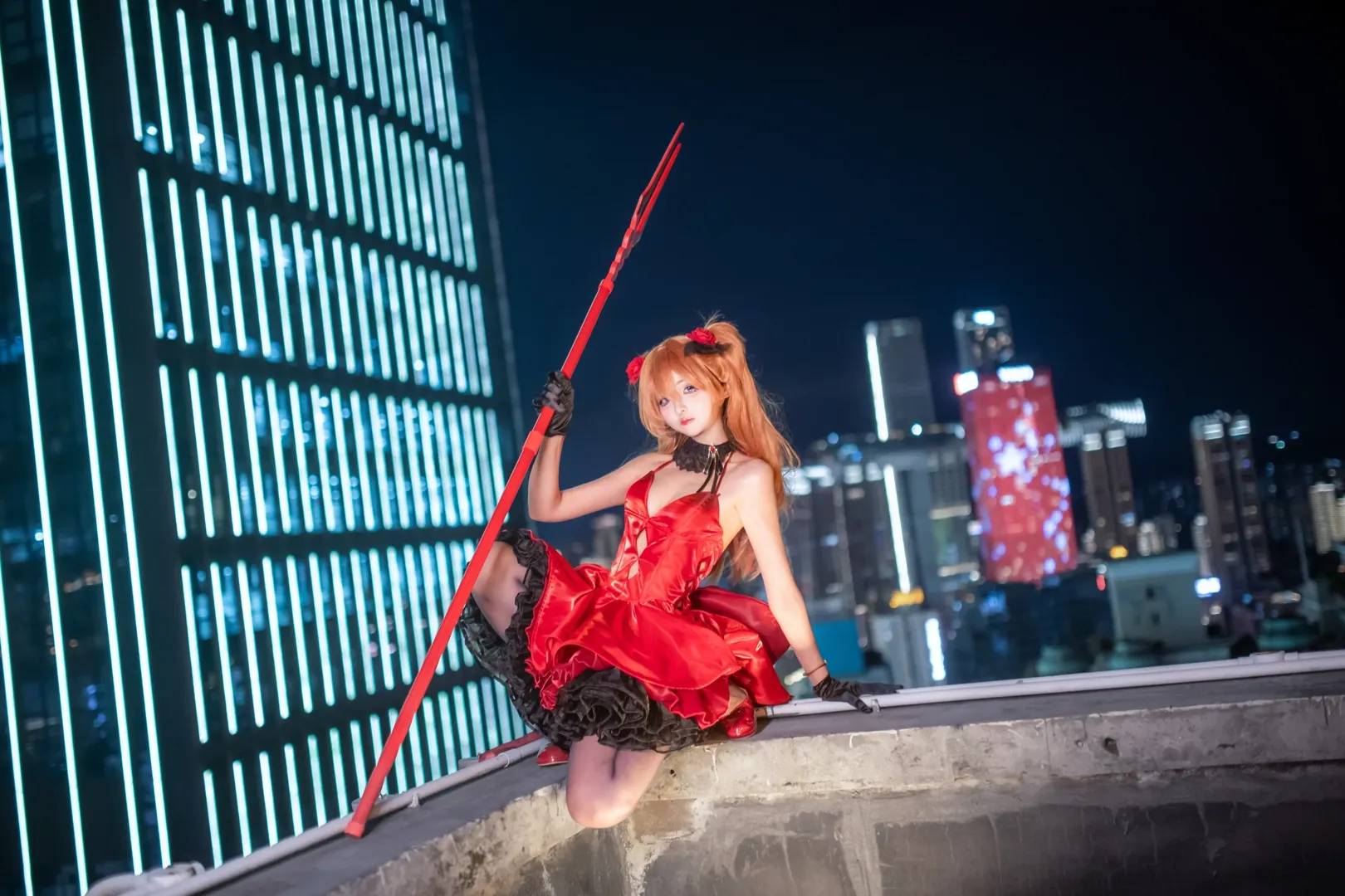 EVA, 明日香cos, cosplay正片, 二次元拍摄, 重庆夜景人像 - 第6张