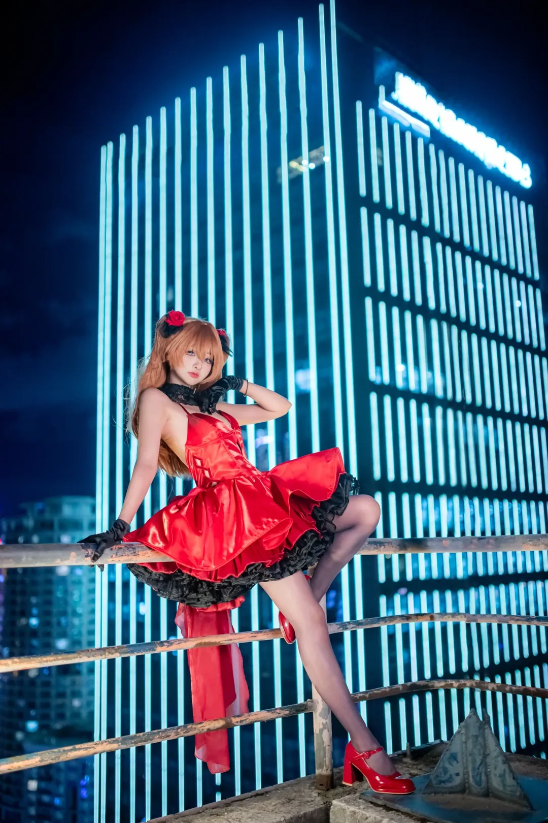 EVA, 明日香cos, cosplay正片, 二次元拍摄, 重庆夜景人像 - 第7张