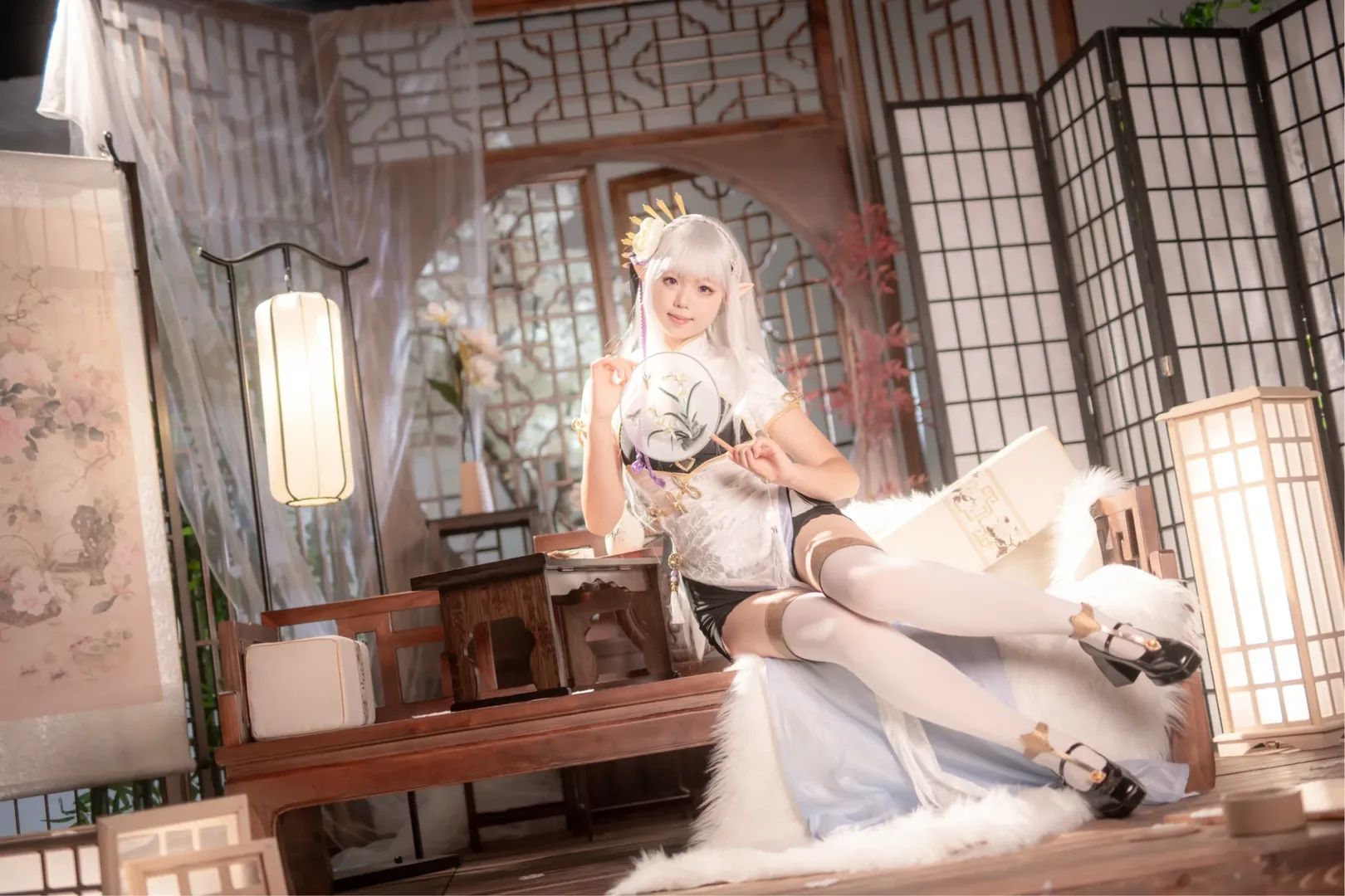Re:ZERO -Starting Life in Another World-, Emilia cosplay, Cosplay photography, Qingdao cosplay, Anime cheongsam