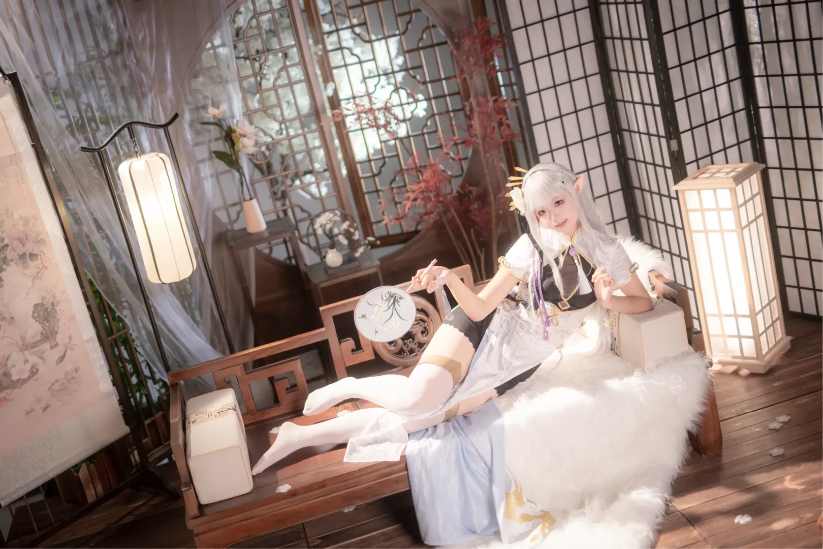 从零开始的异世界生活, 爱蜜莉雅cos, cosplay摄影, 青岛cos, 二次元旗袍 - 第2张