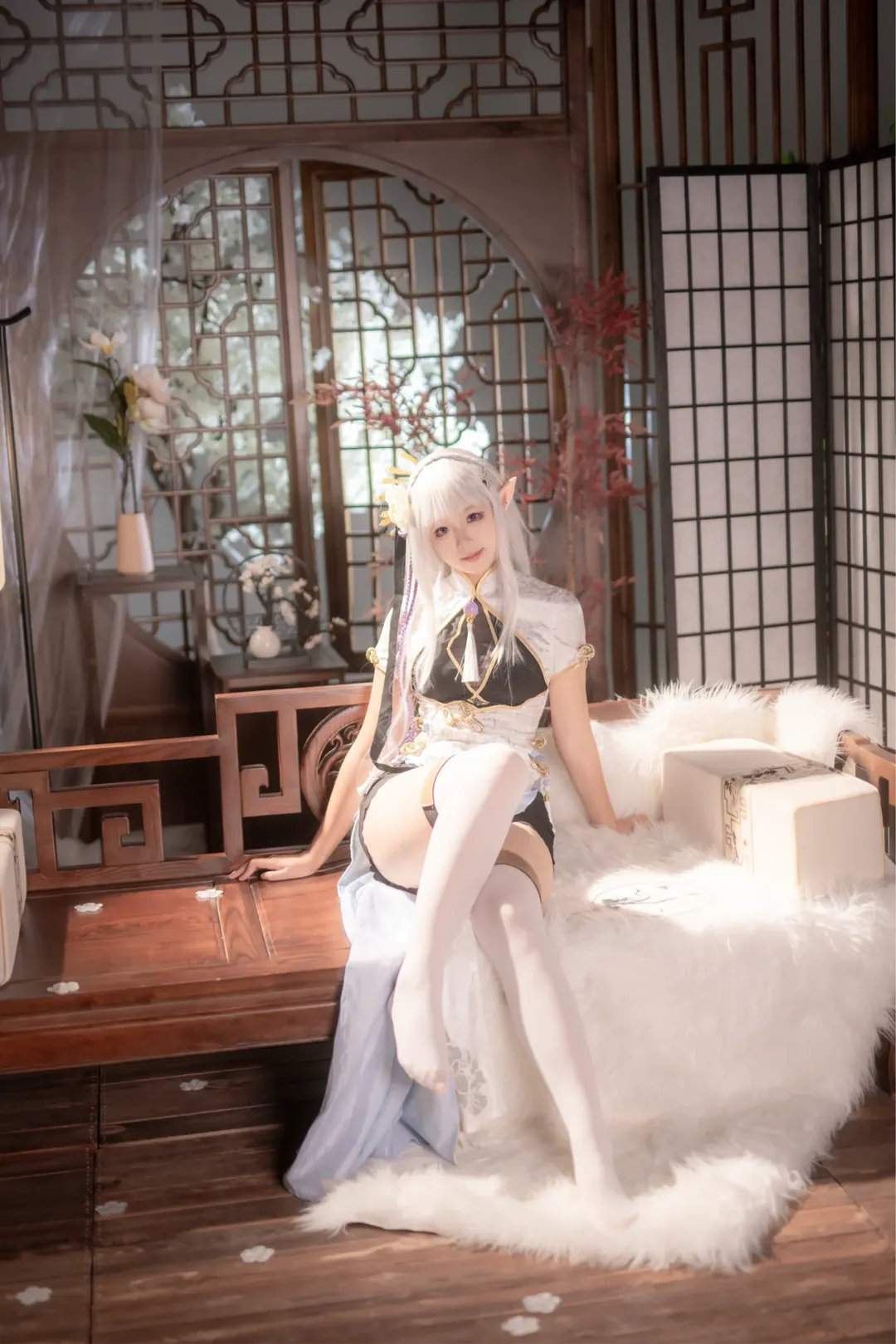 从零开始的异世界生活, 爱蜜莉雅cos, cosplay摄影, 青岛cos, 二次元旗袍 - 第4张
