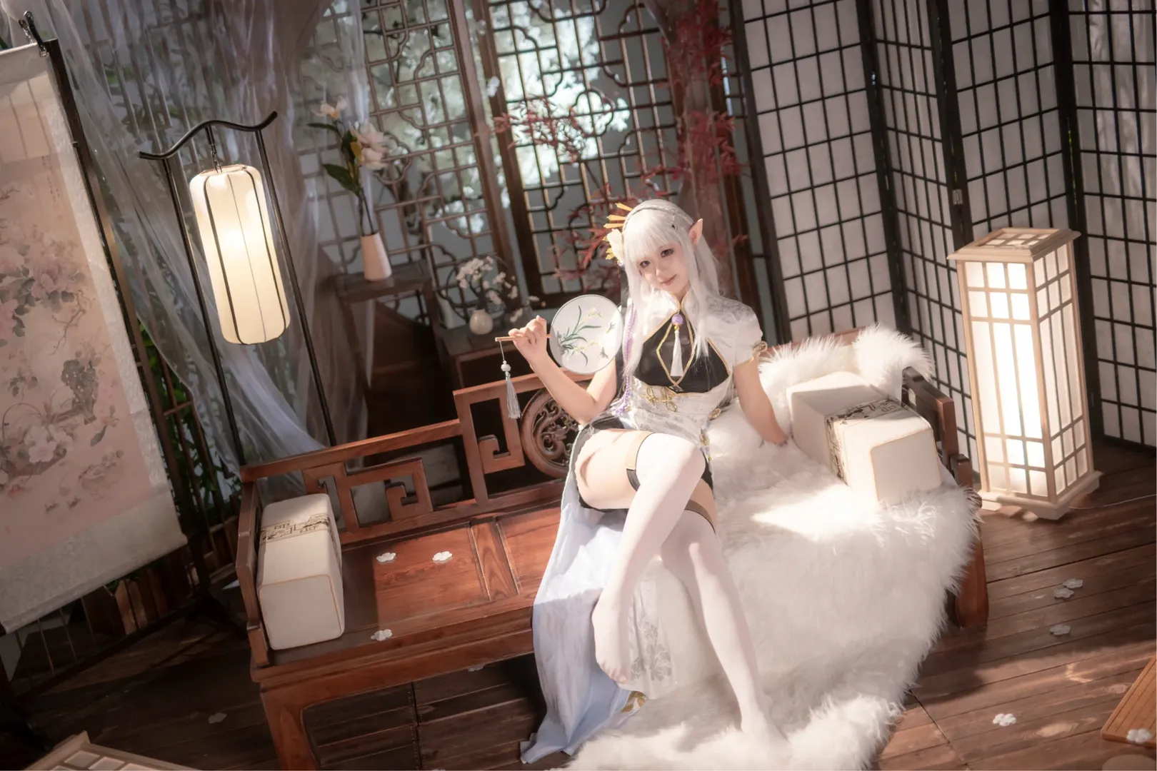 从零开始的异世界生活, 爱蜜莉雅cos, cosplay摄影, 青岛cos, 二次元旗袍 - 第5张