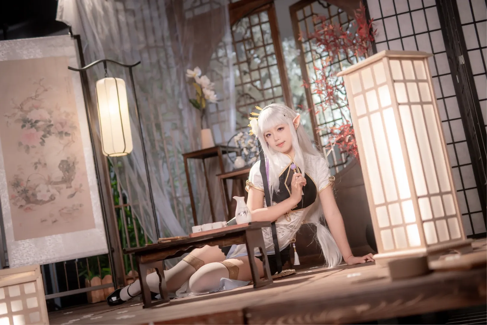 从零开始的异世界生活, 爱蜜莉雅cos, cosplay摄影, 青岛cos, 二次元旗袍 - 第7张