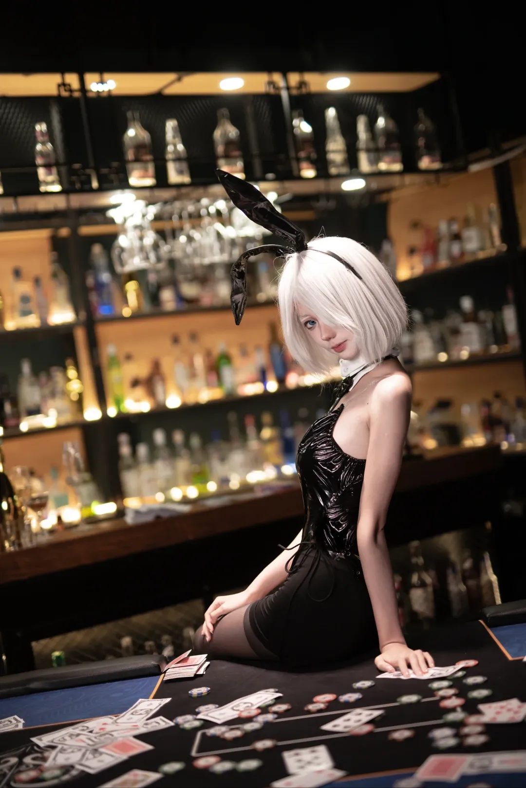 二次元撮影, バニーガール, ニーア オートマタ, コスプレ撮影, 2Bコスプレ - 7枚目