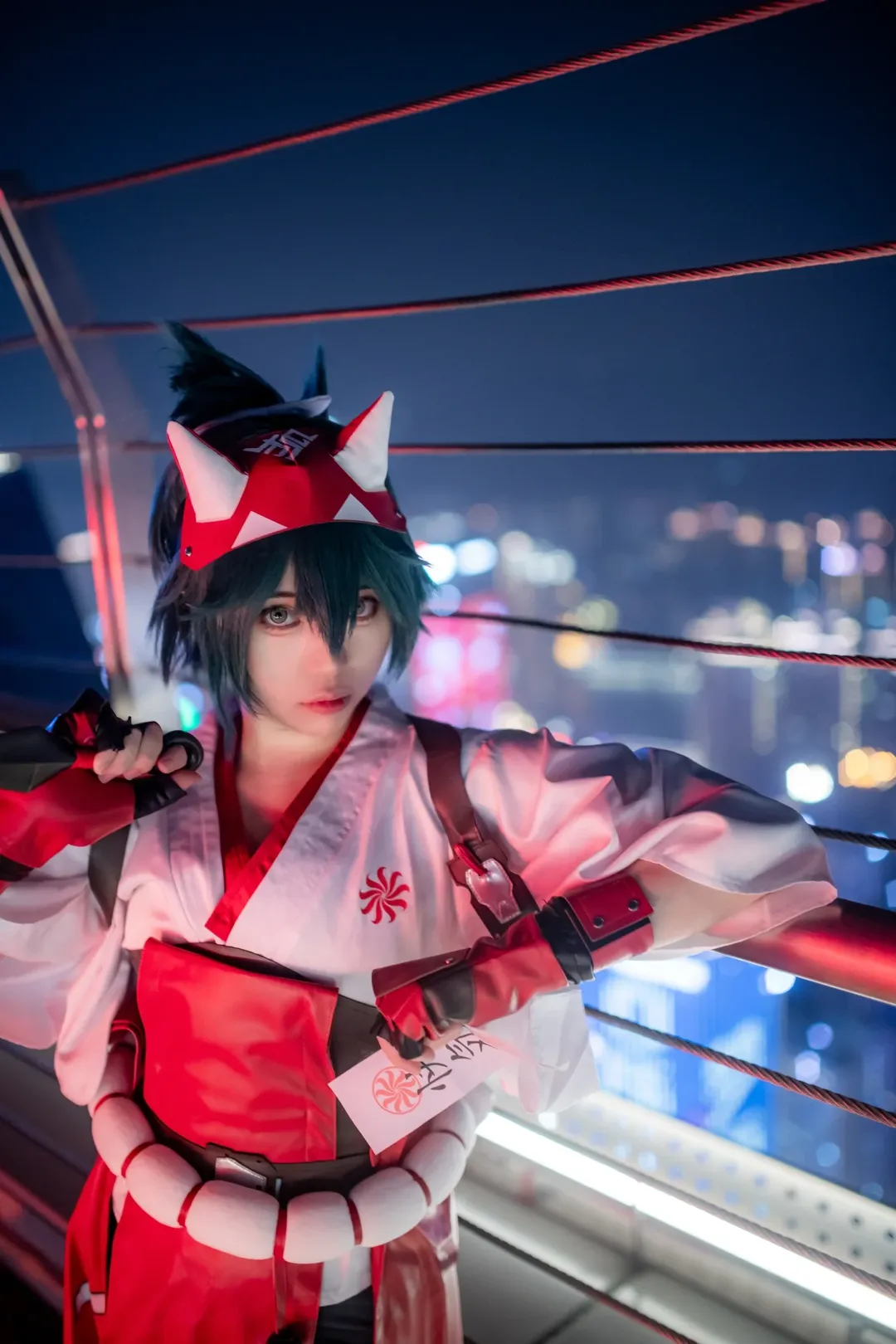 オーバーウォッチ, アニメ風撮影, キリコ コスプレ, 重慶夜景撮影, 屋上コスプレ - 10枚目