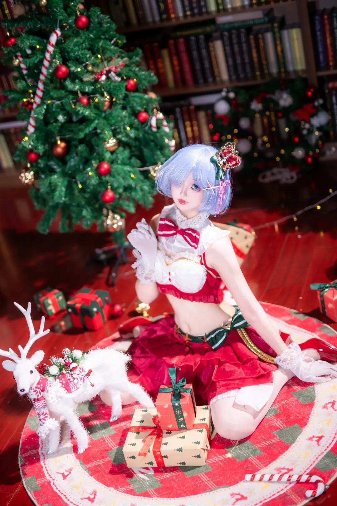 二次元撮影, Re:ゼロから始める異世界生活, レム コスプレ, クリスマス コスプレ, 重慶コスプレイヤー - 1枚目