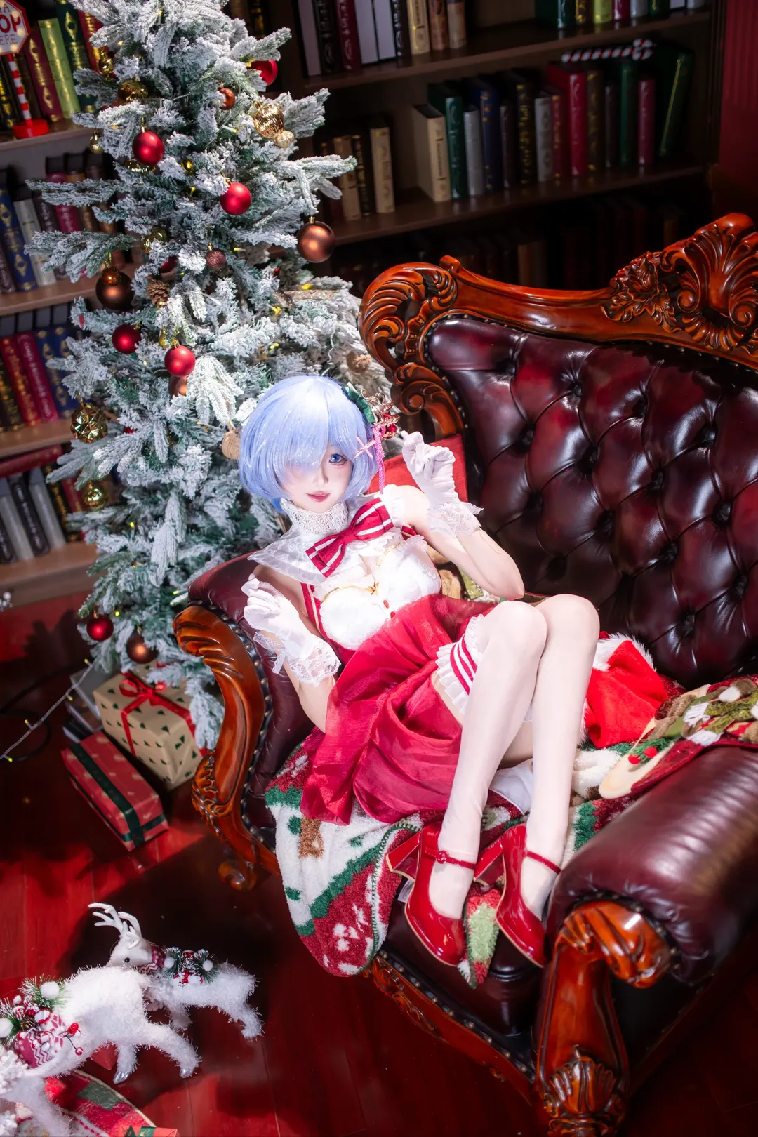 二次元撮影, Re:ゼロから始める異世界生活, レム コスプレ, クリスマス コスプレ, 重慶コスプレイヤー - 10枚目