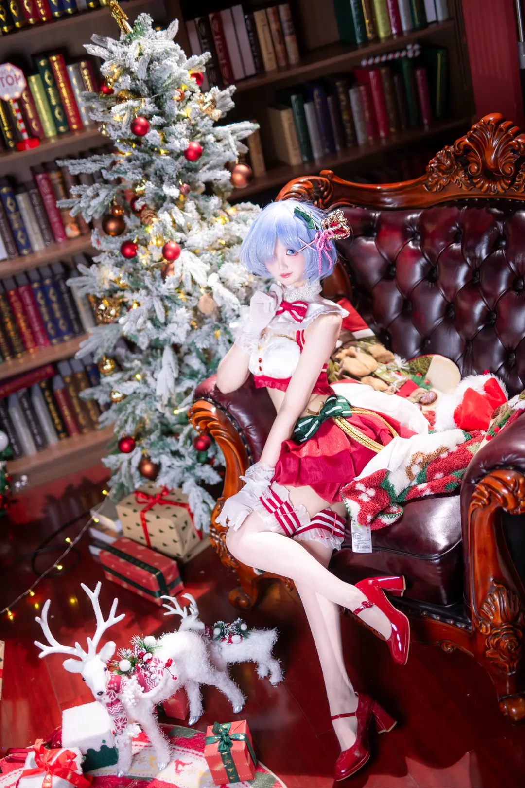 二次元撮影, Re:ゼロから始める異世界生活, レム コスプレ, クリスマス コスプレ, 重慶コスプレイヤー - 6枚目