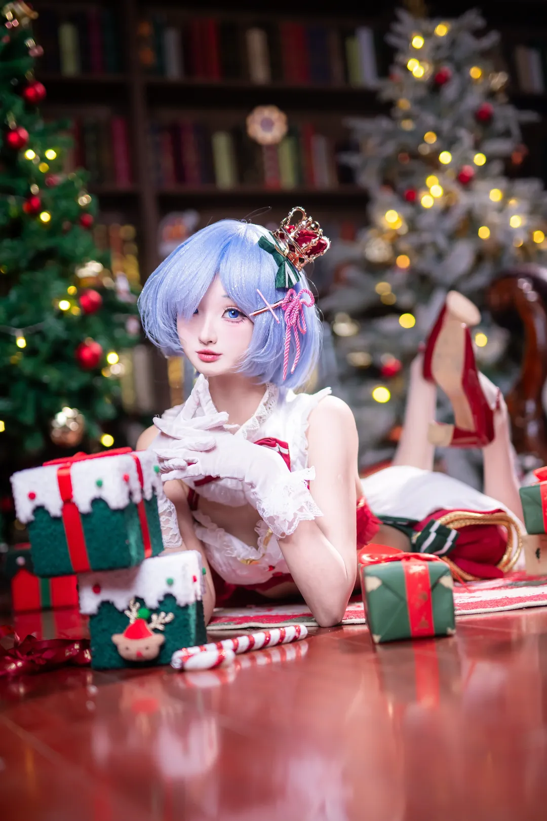二次元撮影, Re:ゼロから始める異世界生活, レム コスプレ, クリスマス コスプレ, 重慶コスプレイヤー - 9枚目