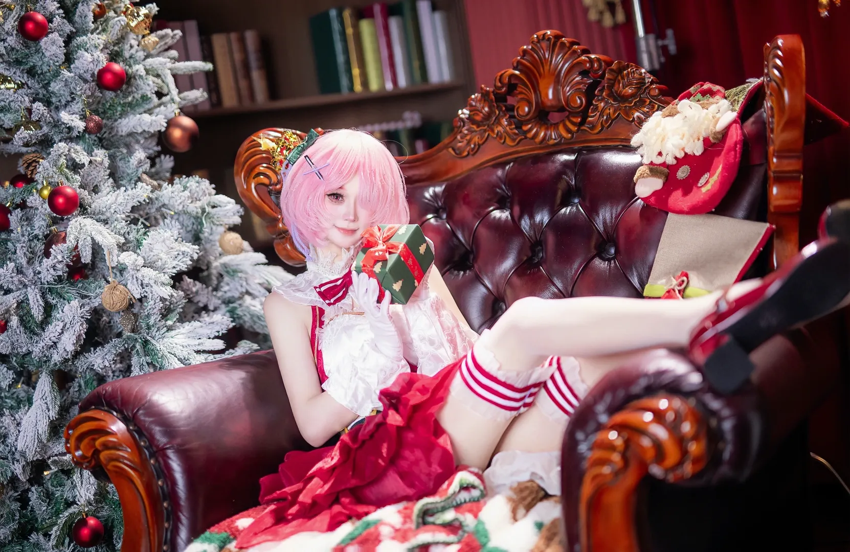 二次元摄影, 从零开始的异世界生活, cosplay分享, 拉姆cos, 圣诞cosplay - 第5张