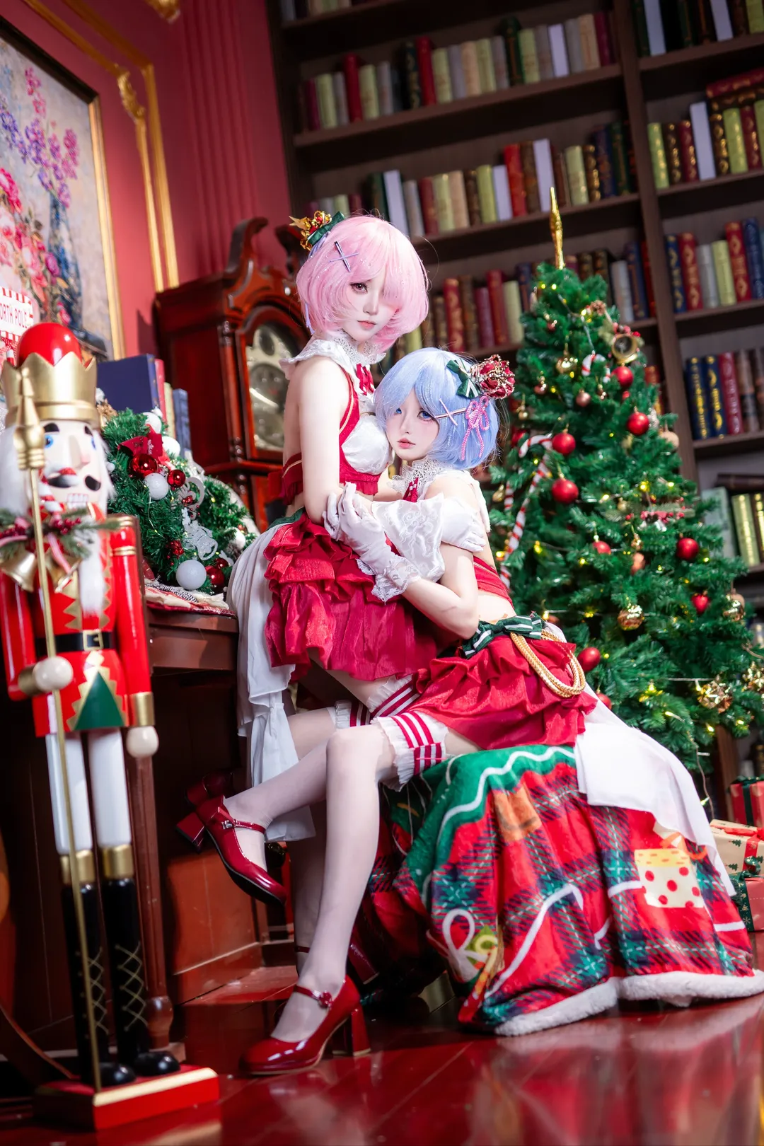 二次元摄影, 从零开始的异世界生活, 蕾姆cos, 拉姆cos, 圣诞cosplay - 第1张