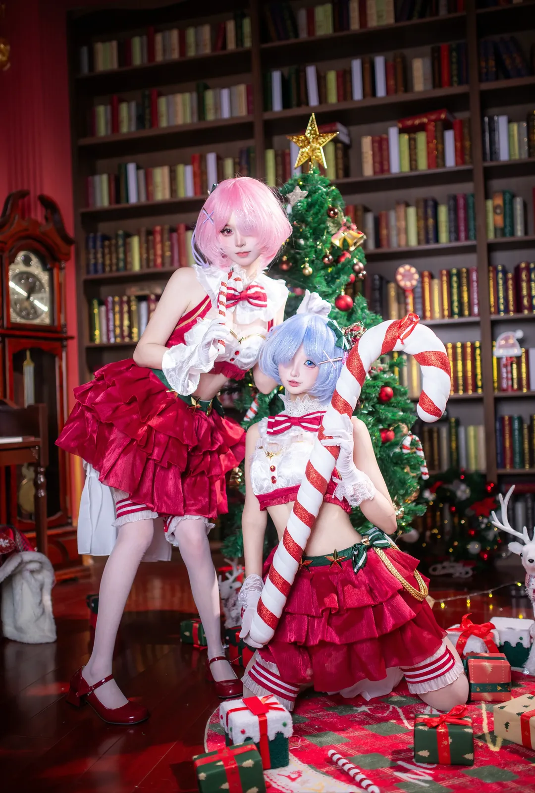 二次元摄影, 从零开始的异世界生活, 蕾姆cos, 拉姆cos, 圣诞cosplay
