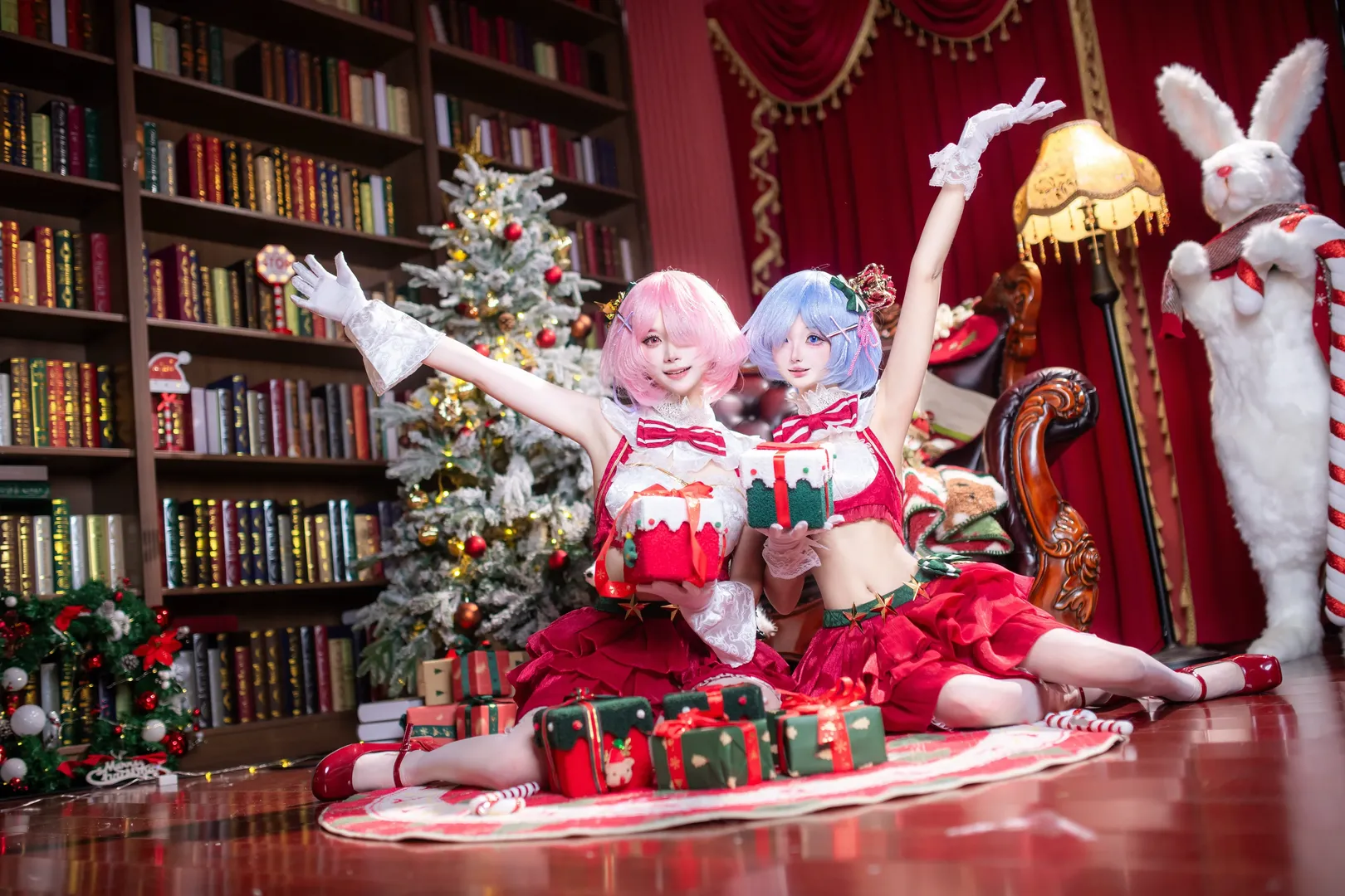 二次元摄影, 从零开始的异世界生活, 蕾姆cos, 拉姆cos, 圣诞cosplay - 第5张
