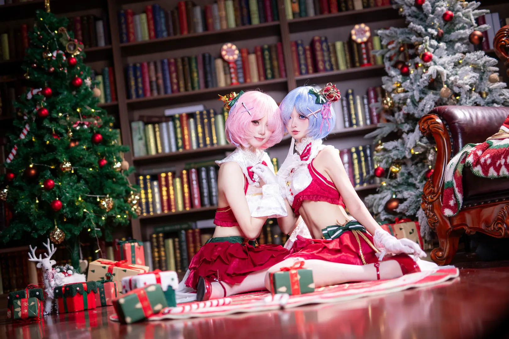 二次元摄影, 从零开始的异世界生活, 蕾姆cos, 拉姆cos, 圣诞cosplay - 第6张
