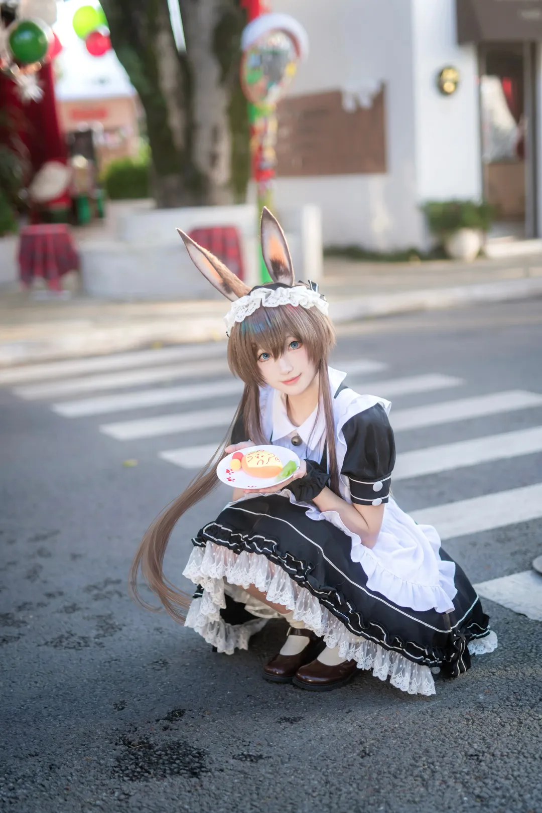 二次元摄影, 明日方舟, 阿米娅cos, 女仆装cosplay, 重庆打卡 - 第5张