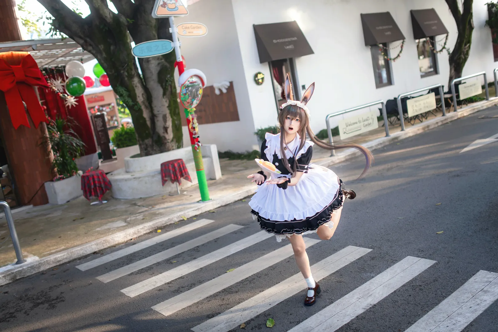 二次元摄影, 明日方舟, 阿米娅cos, 女仆装cosplay, 重庆打卡 - 第6张