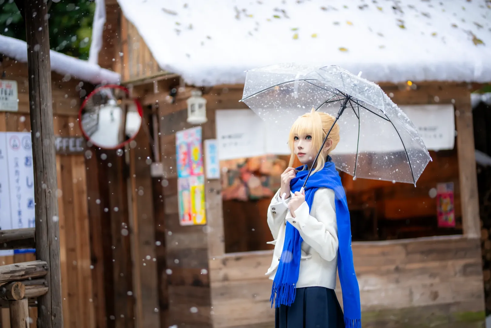 フェイト, セイバー コスプレ, 二次元コスプレ写真, 重慶コスプレ, 冬の雪景色撮影 - 2枚目