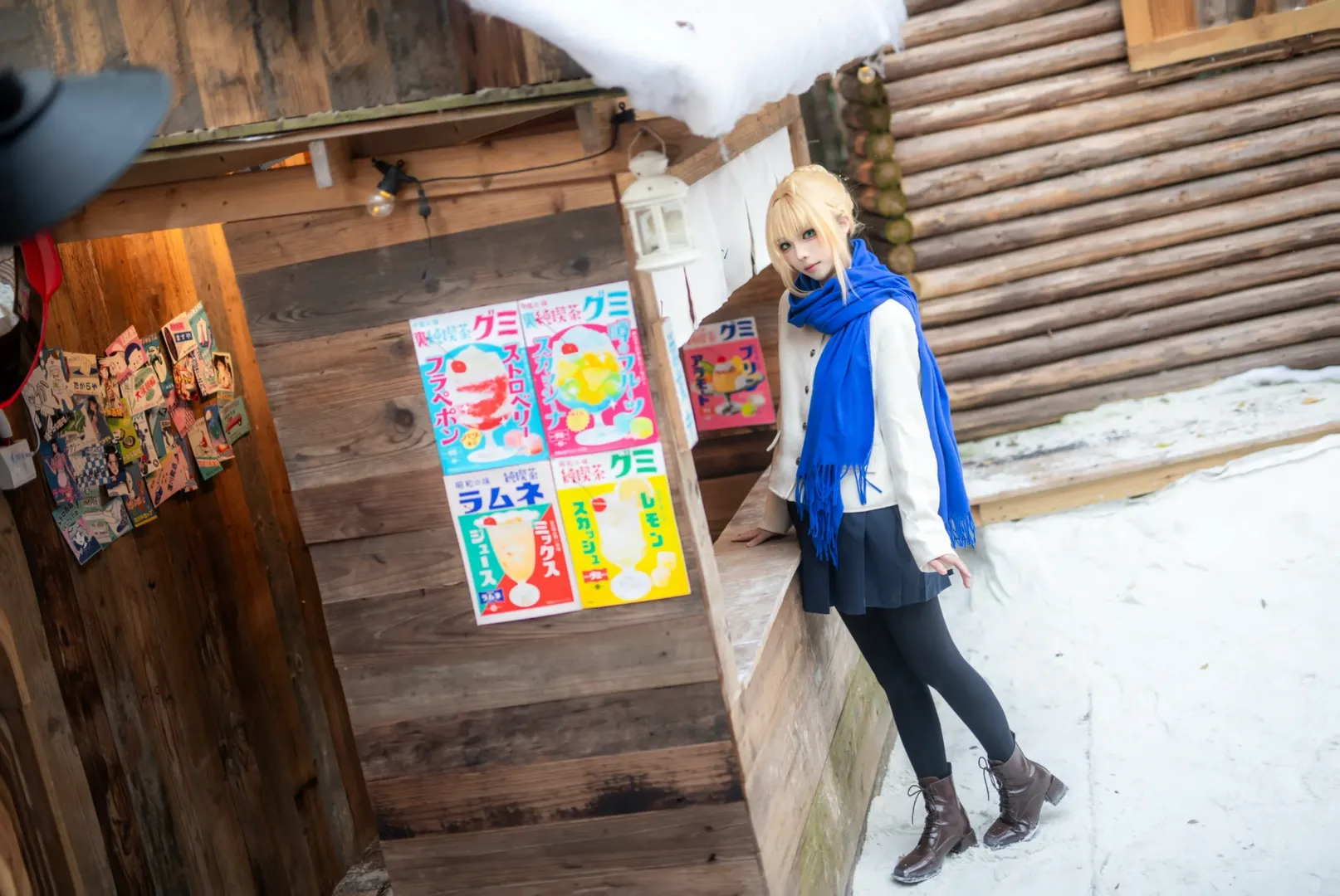 フェイト, セイバー コスプレ, 二次元コスプレ写真, 重慶コスプレ, 冬の雪景色撮影 - 9枚目