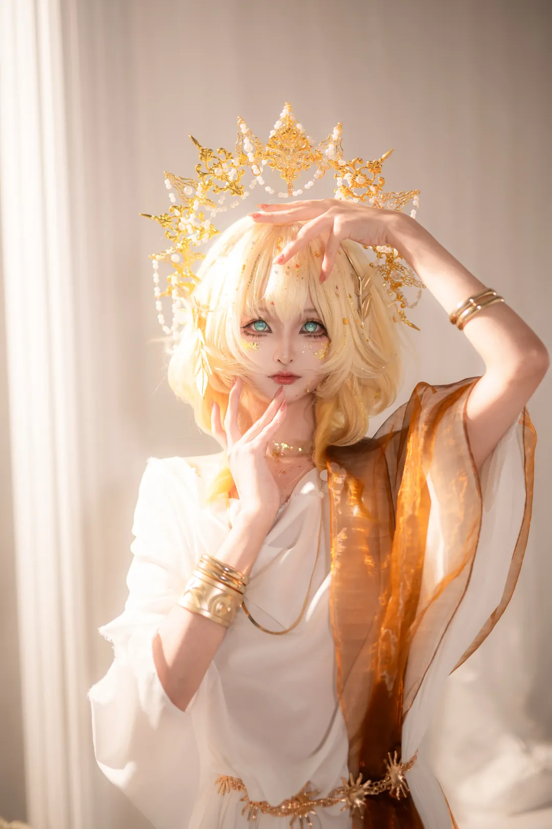 阿格莱雅cos, 崩坏星穹铁道, cosplay摄影, 二次元写真, 神明氛围感 - 第3张