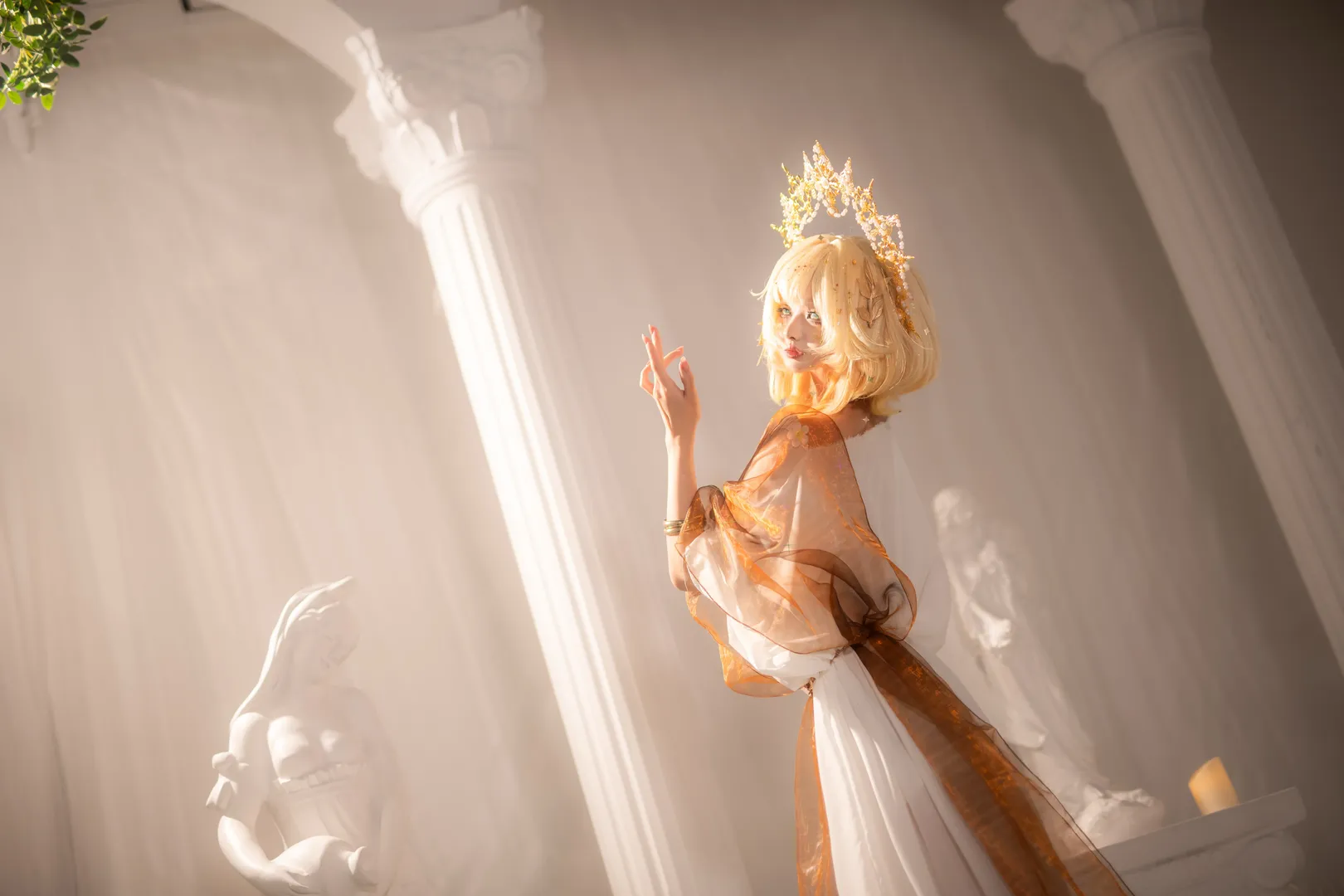 阿格莱雅cos, 崩坏星穹铁道, cosplay摄影, 二次元写真, 神明氛围感 - 第6张