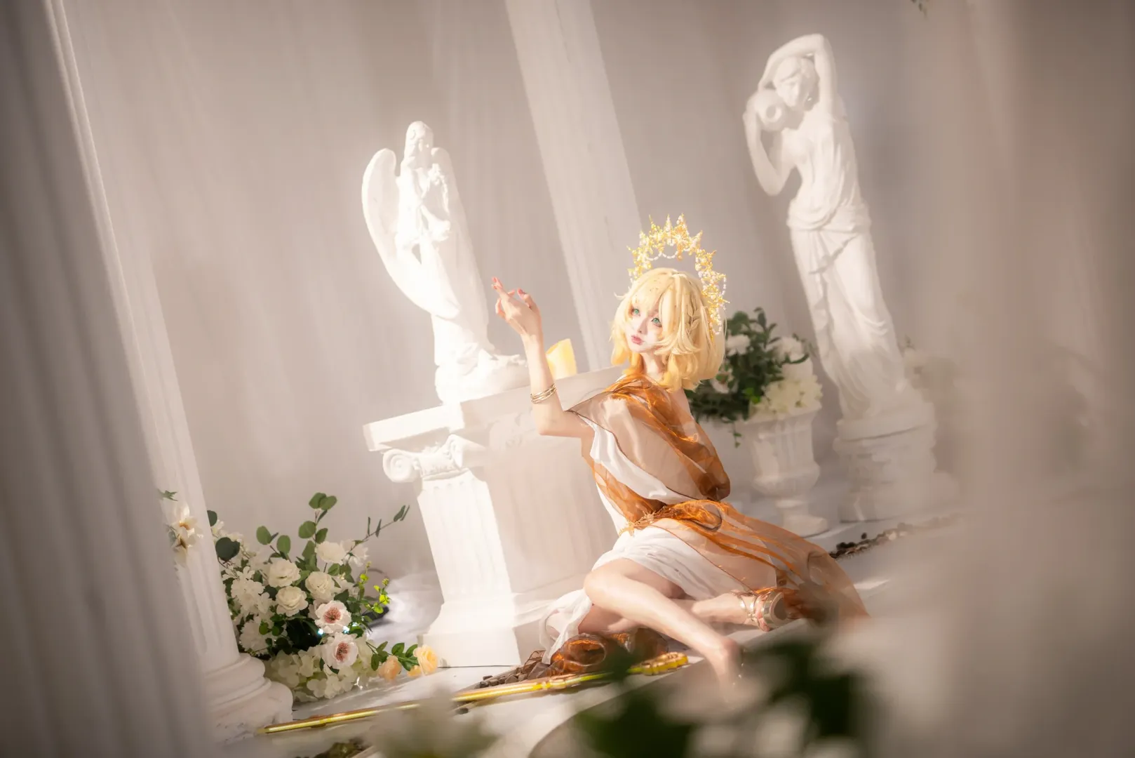阿格莱雅cos, 崩坏星穹铁道, cosplay摄影, 二次元写真, 神明氛围感 - 第7张