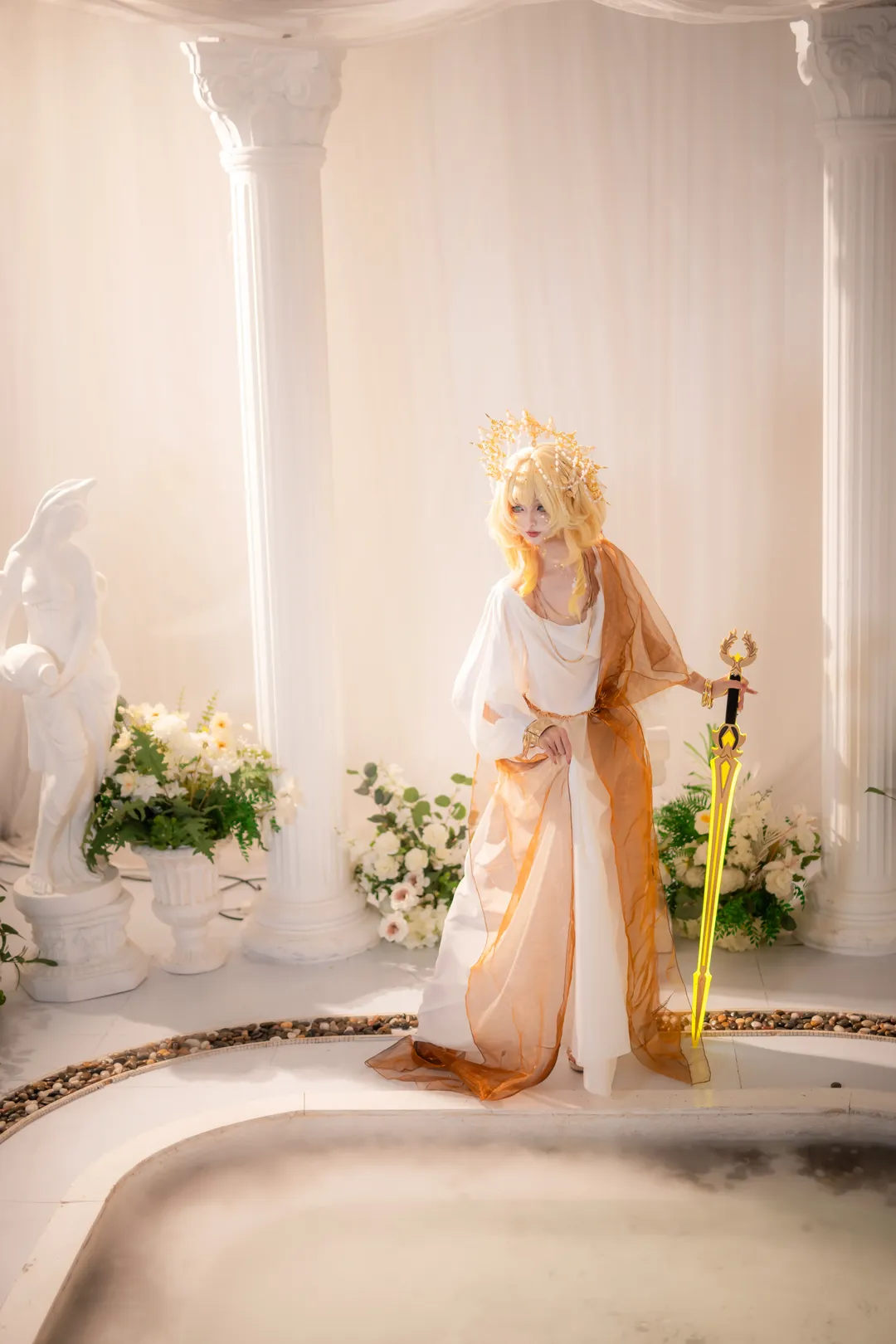 阿格莱雅cos, 崩坏星穹铁道, cosplay摄影, 二次元写真, 神明氛围感 - 第8张
