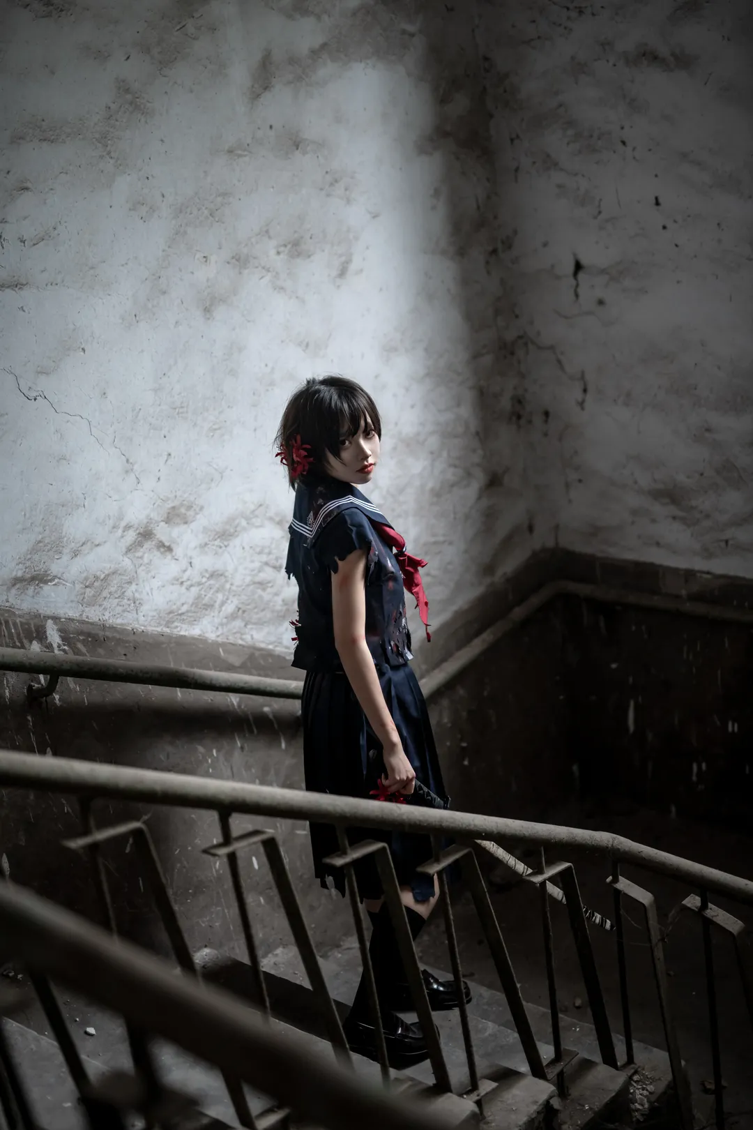 二次元摄影, 重庆cosplay, 深水雏子cos, 寂静岭f, 战损水手服cos - 第3张
