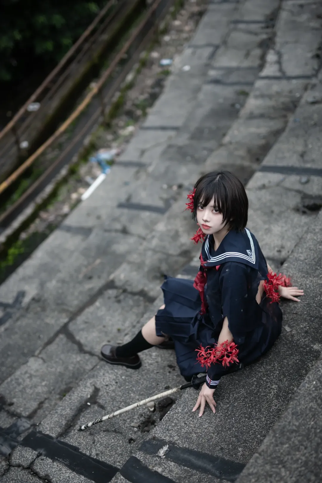 二次元摄影, 重庆cosplay, 深水雏子cos, 寂静岭f, 战损水手服cos
