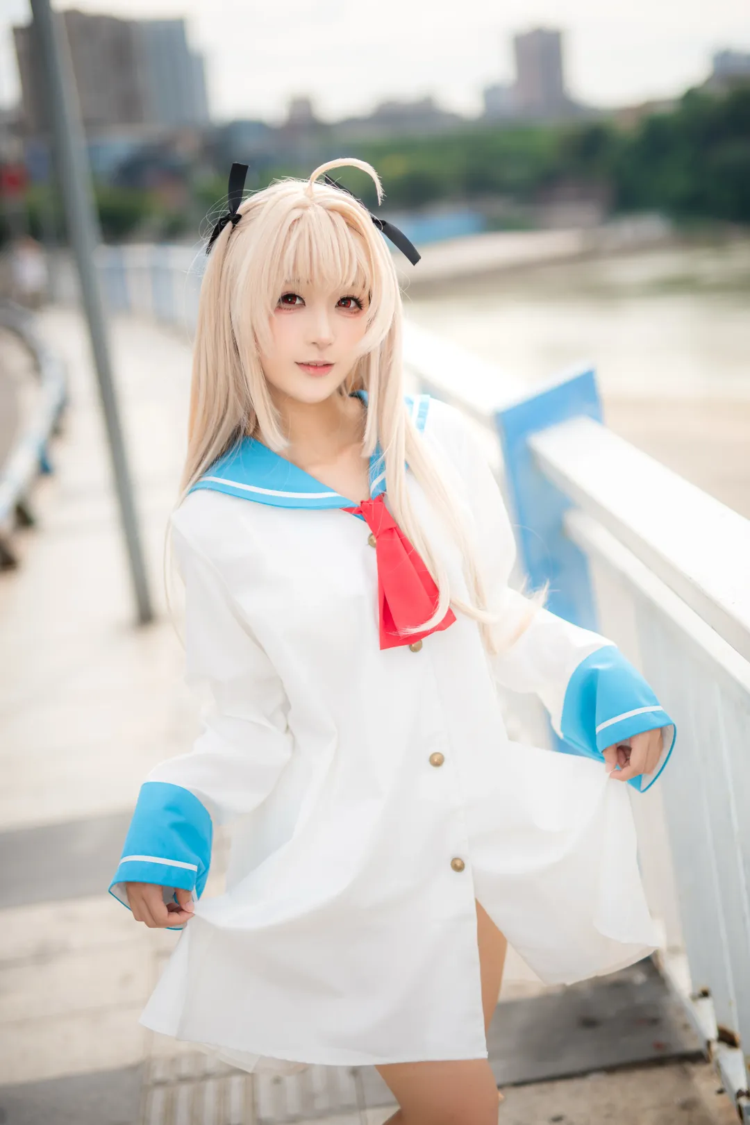 cos正片, 二次元cosplay, 水手服穿搭, 重庆外景摄影, 亚托莉cos