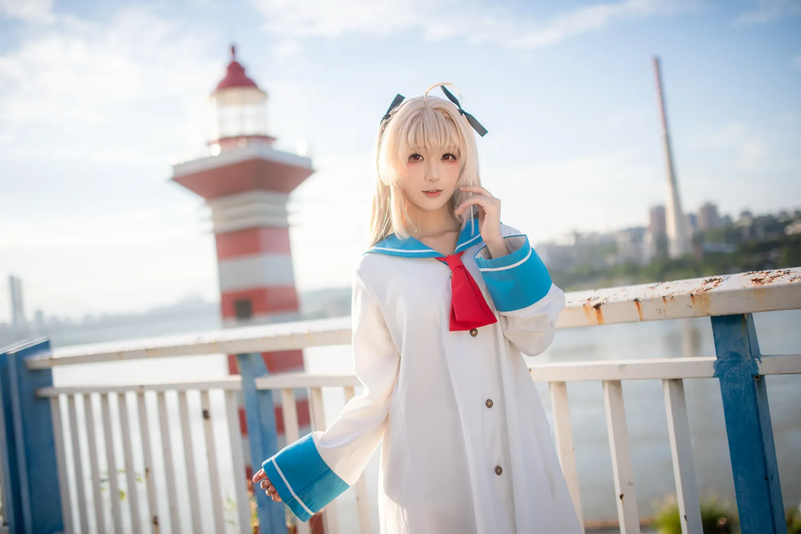 cos正片, 二次元cosplay, 水手服穿搭, 重庆外景摄影, 亚托莉cos - 第7张