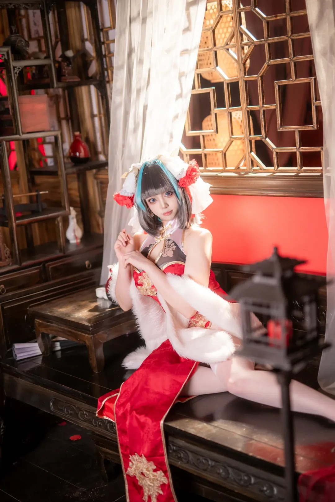 柴郡cos, 碧蓝航线, cos正片, 旗袍cos, 重庆cosplay - 第1张