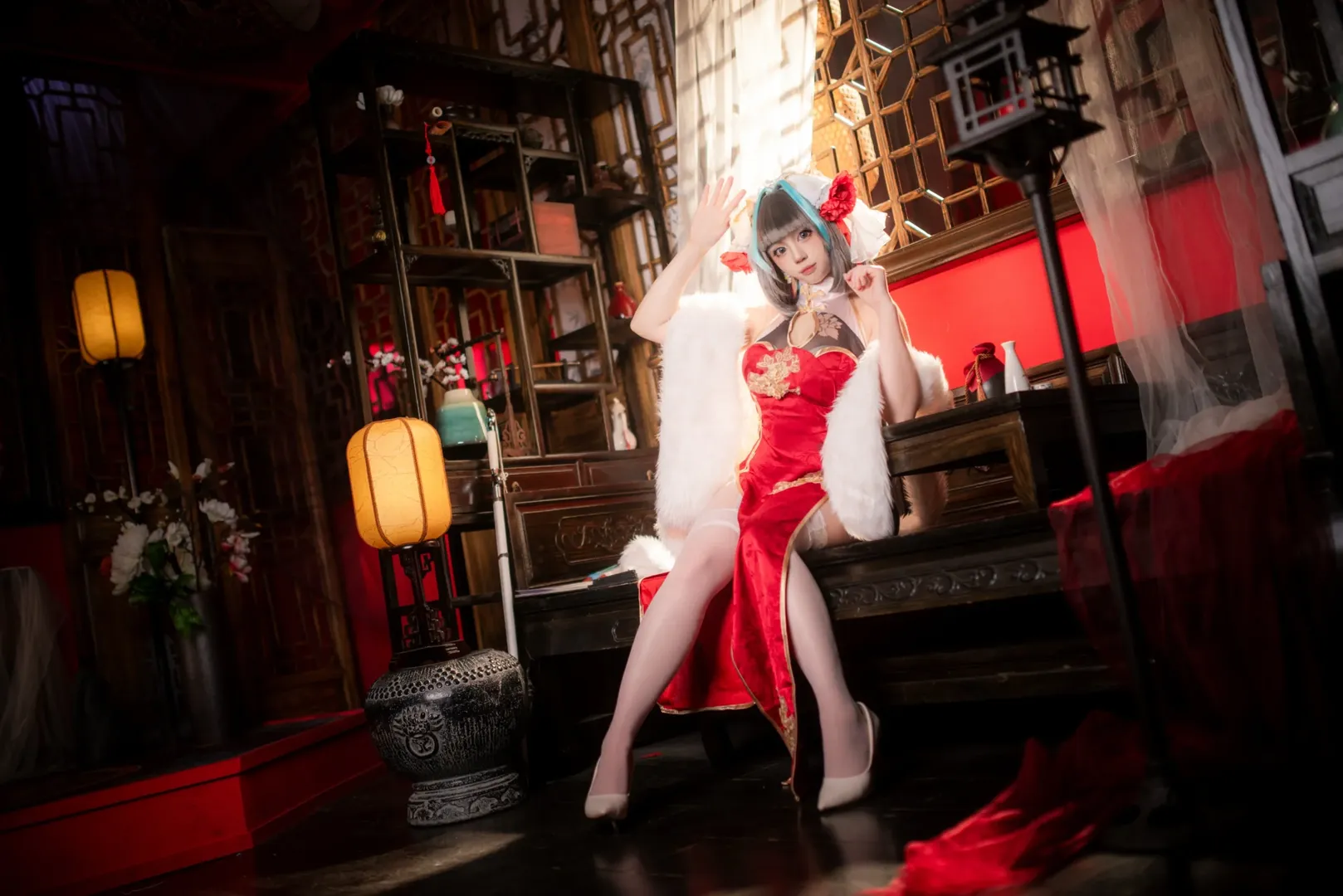 柴郡cos, 碧蓝航线, cos正片, 旗袍cos, 重庆cosplay - 第2张