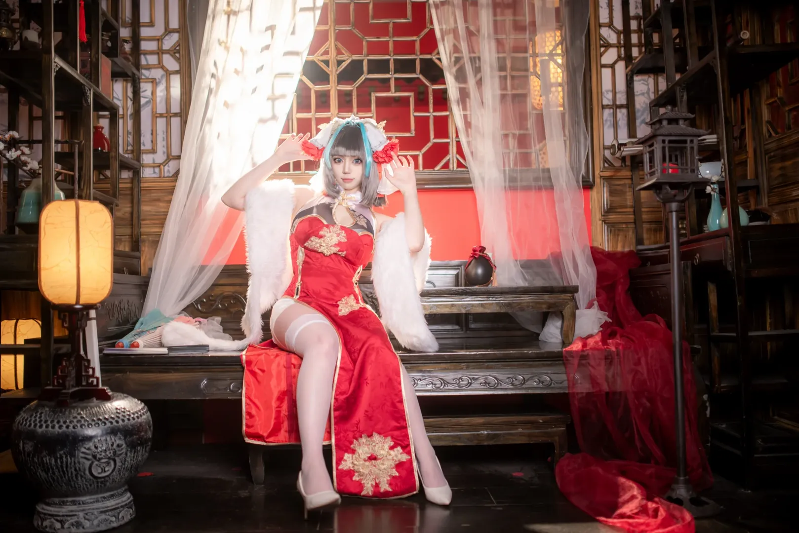 柴郡cos, 碧蓝航线, cos正片, 旗袍cos, 重庆cosplay