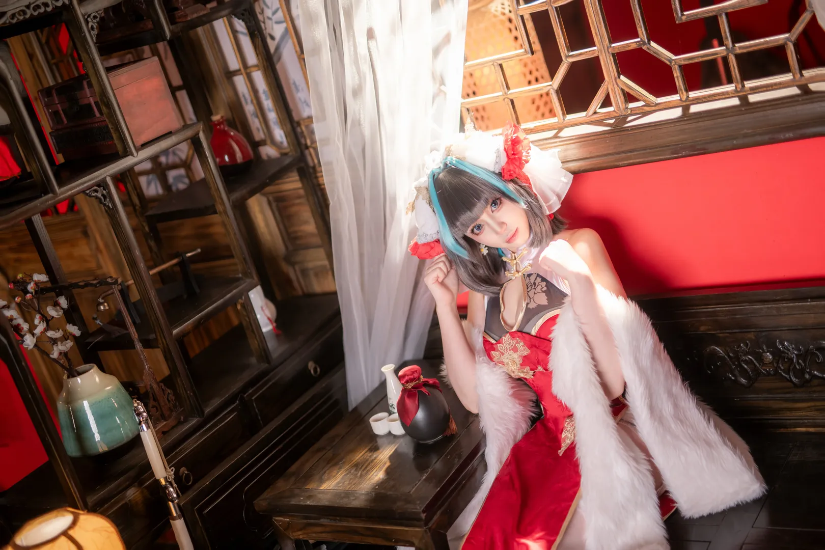 柴郡cos, 碧蓝航线, cos正片, 旗袍cos, 重庆cosplay - 第5张