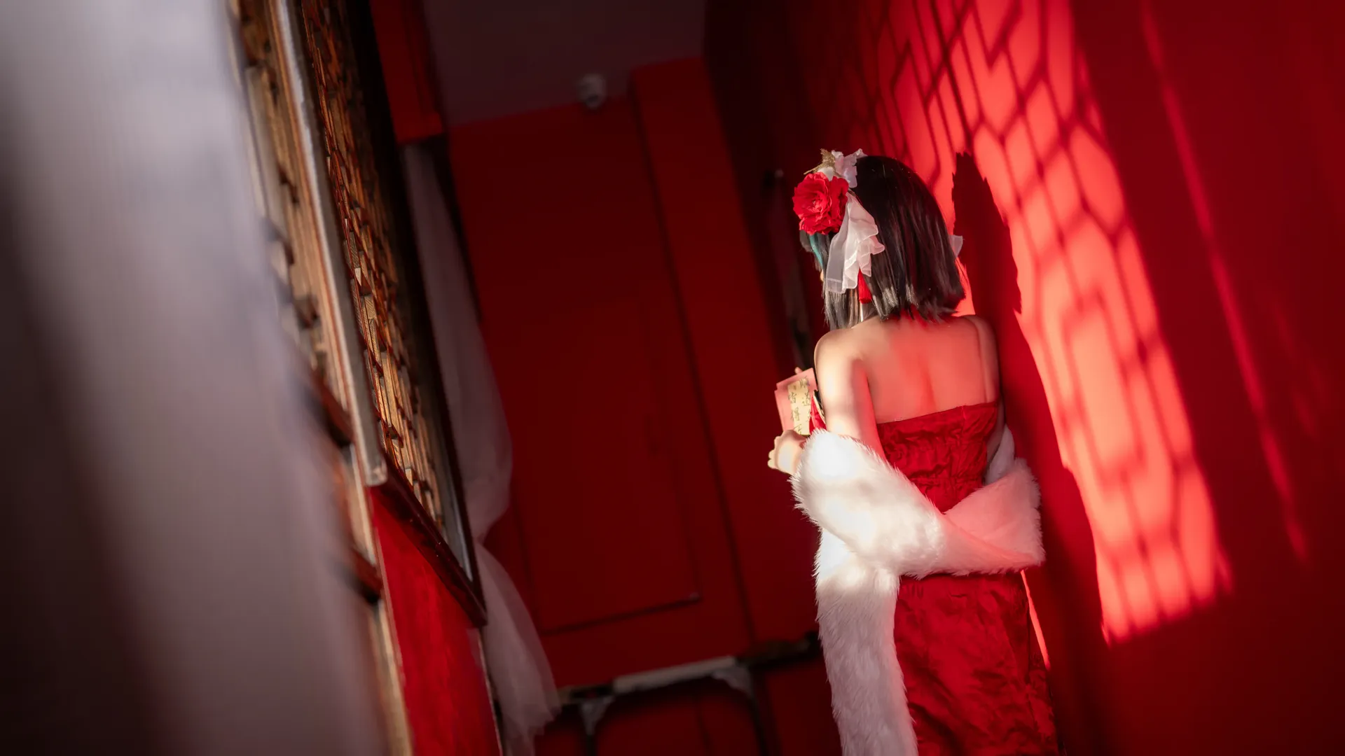 二次元撮影, チェシャー コスプレ, アズールレーン, コスプレ写真, 新年チャイナドレス - 6枚目
