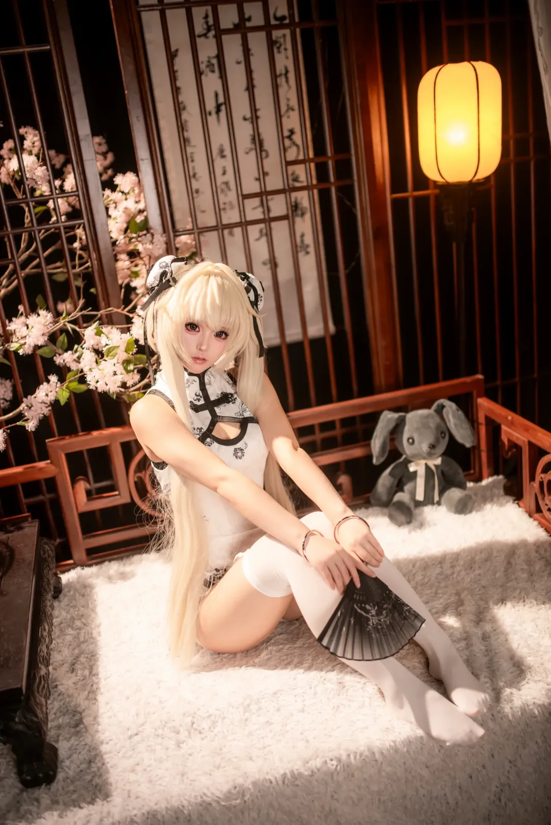 Kasugano Sora cosplay, Yosuga no Sora, Qipao cosplay, Chongqing photography, White stockings portrait - Image 2