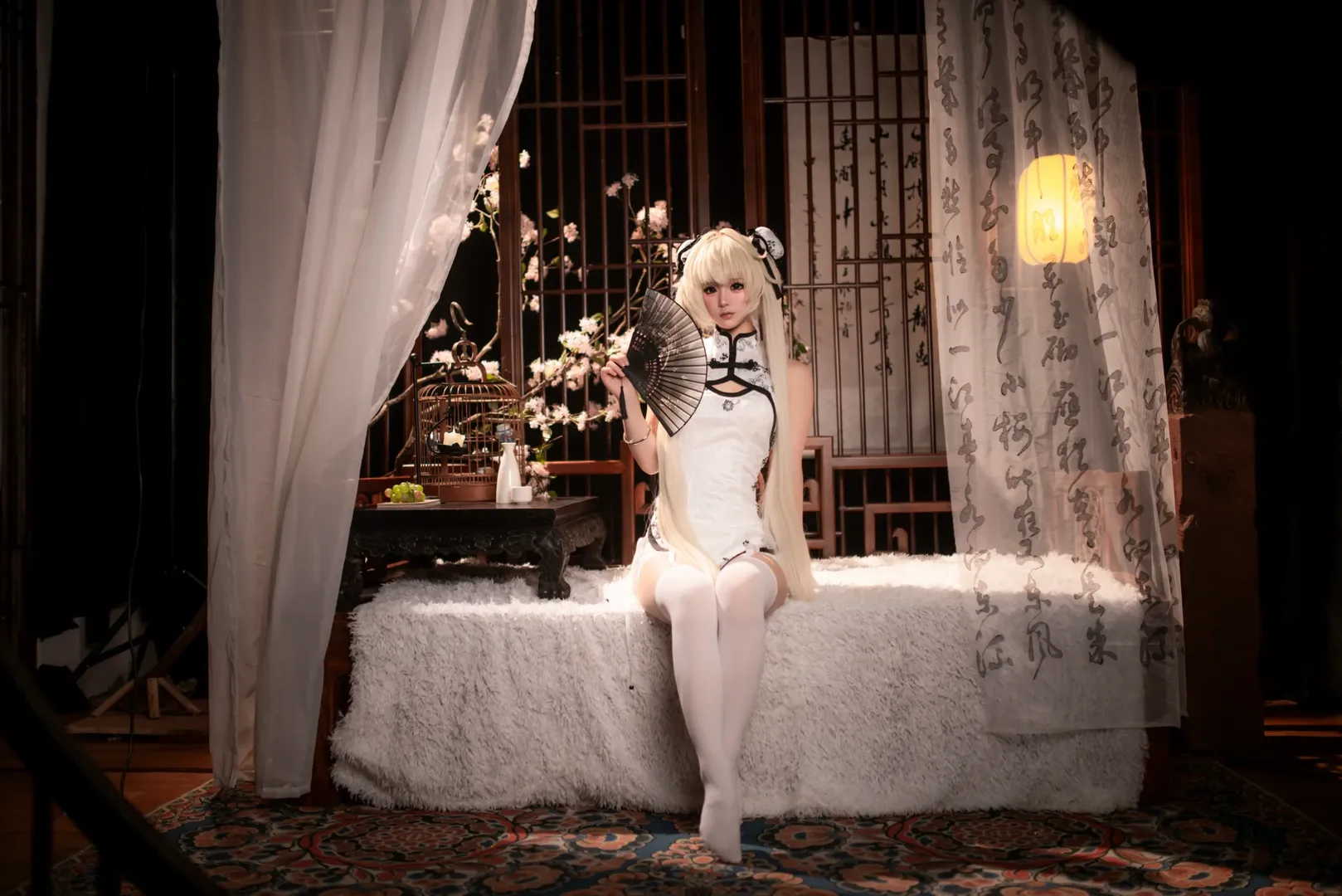 Kasugano Sora cosplay, Yosuga no Sora, Qipao cosplay, Chongqing photography, White stockings portrait - Image 7