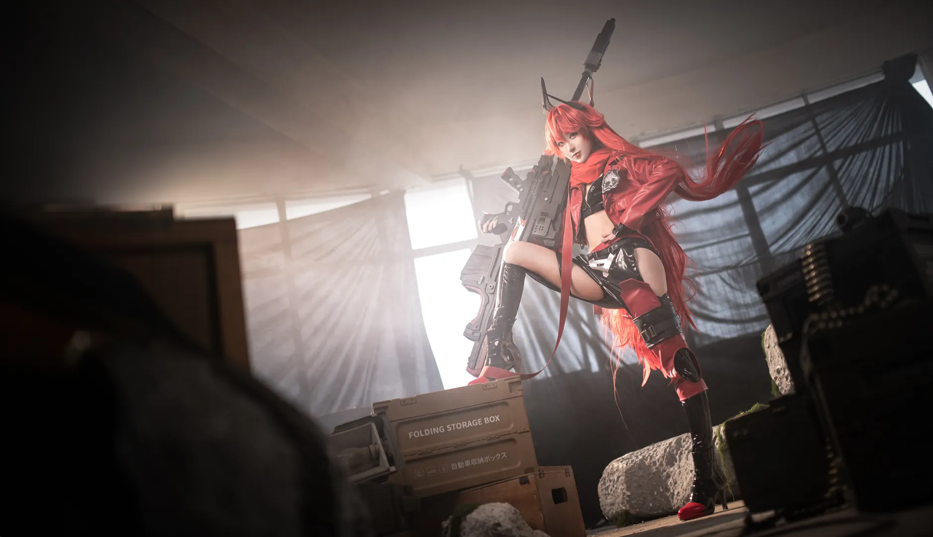 胜利女神Nikke, cosplay正片, nikke小红帽cos, 青岛摄影棚, 南光灯具 - 第1张