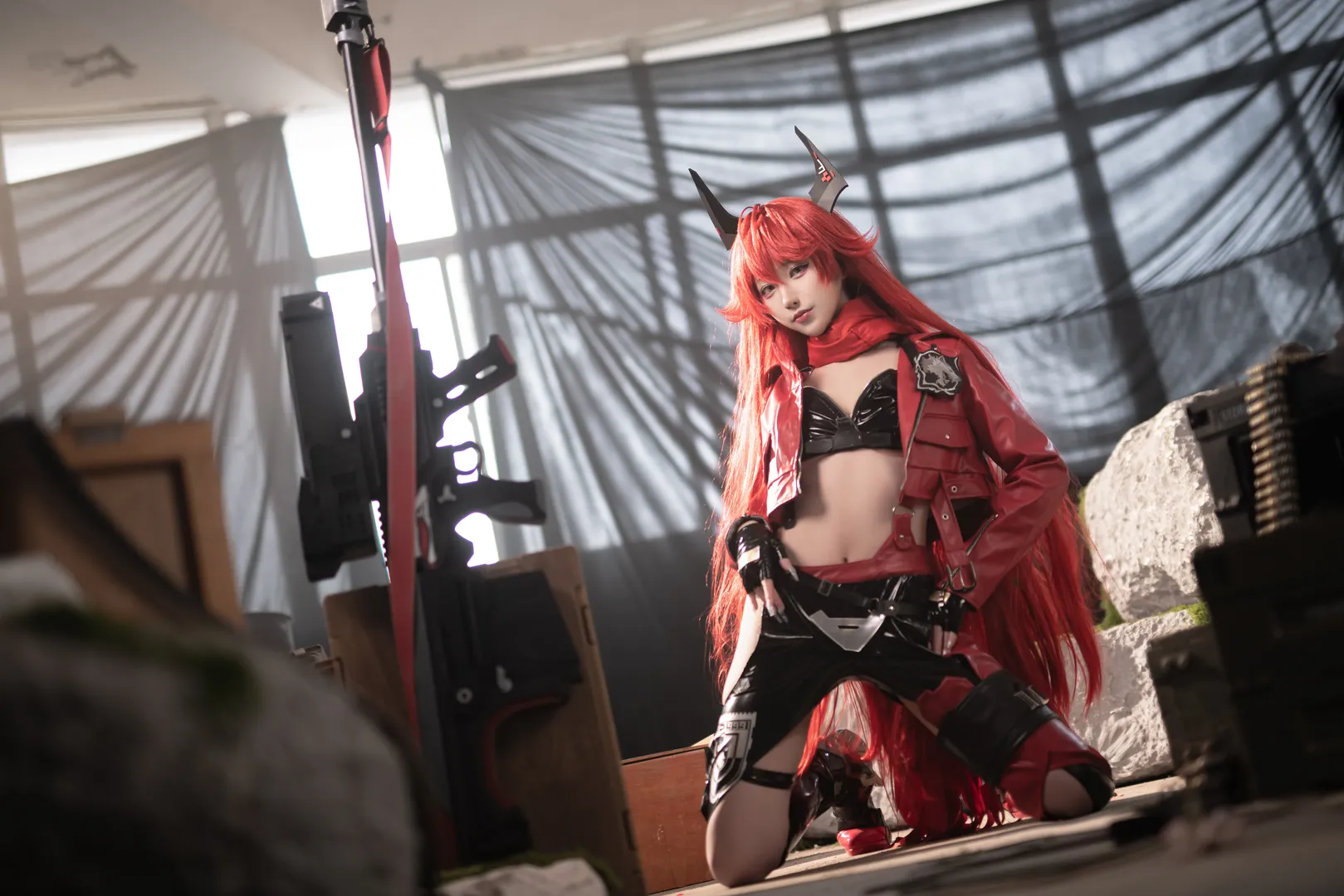 胜利女神Nikke, cosplay正片, nikke小红帽cos, 青岛摄影棚, 南光灯具 - 第2张