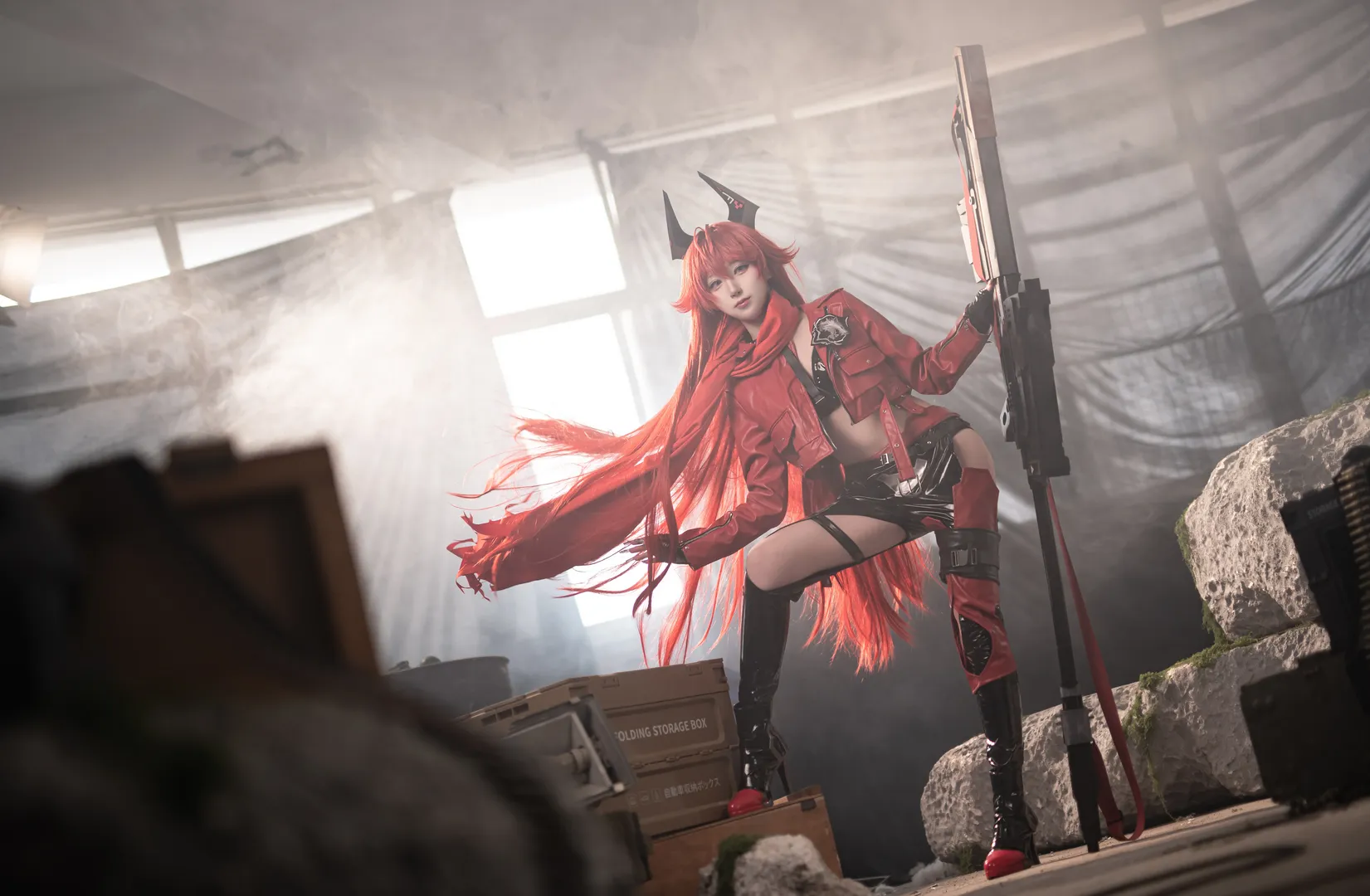 胜利女神Nikke, cosplay正片, nikke小红帽cos, 青岛摄影棚, 南光灯具