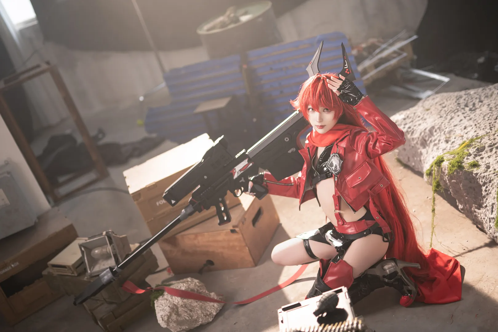 胜利女神Nikke, cosplay正片, nikke小红帽cos, 青岛摄影棚, 南光灯具 - 第7张