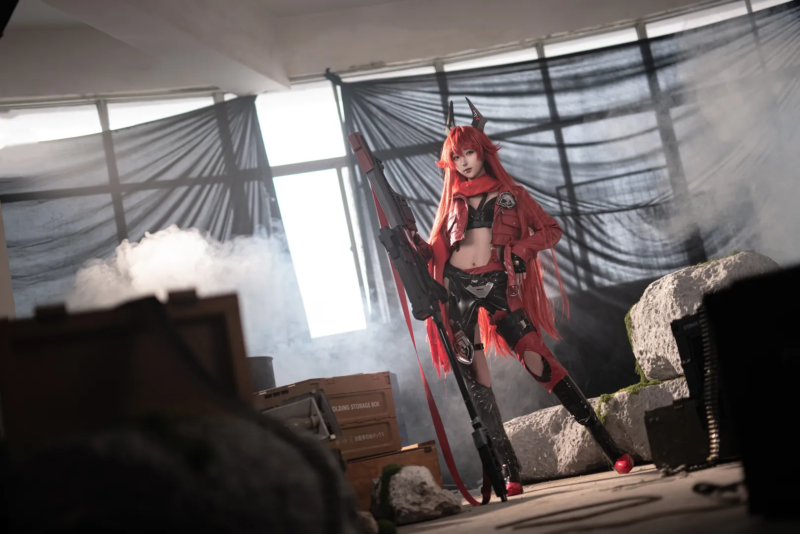 胜利女神Nikke, cosplay正片, nikke小红帽cos, 青岛摄影棚, 南光灯具 - 第9张