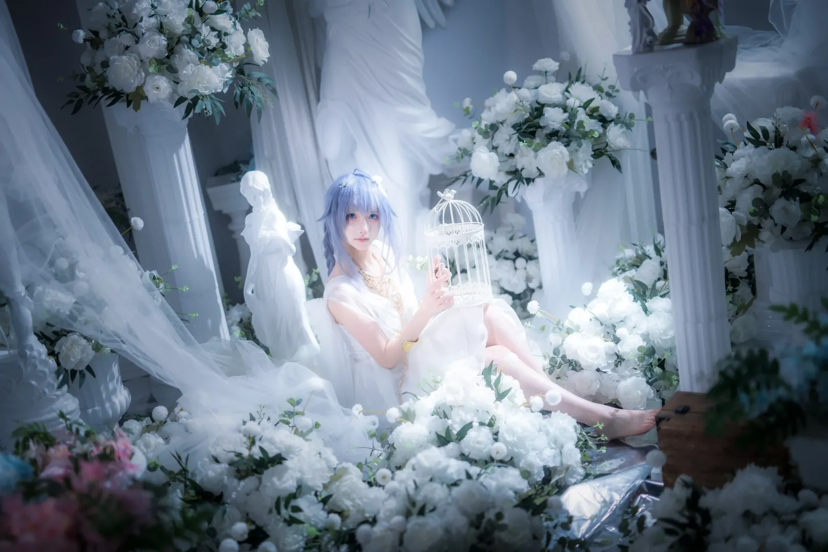 二次元コスプレ, ロキシーのコスプレ, 無職転生, ギリシャ風撮影, 重慶アニメイベント撮影