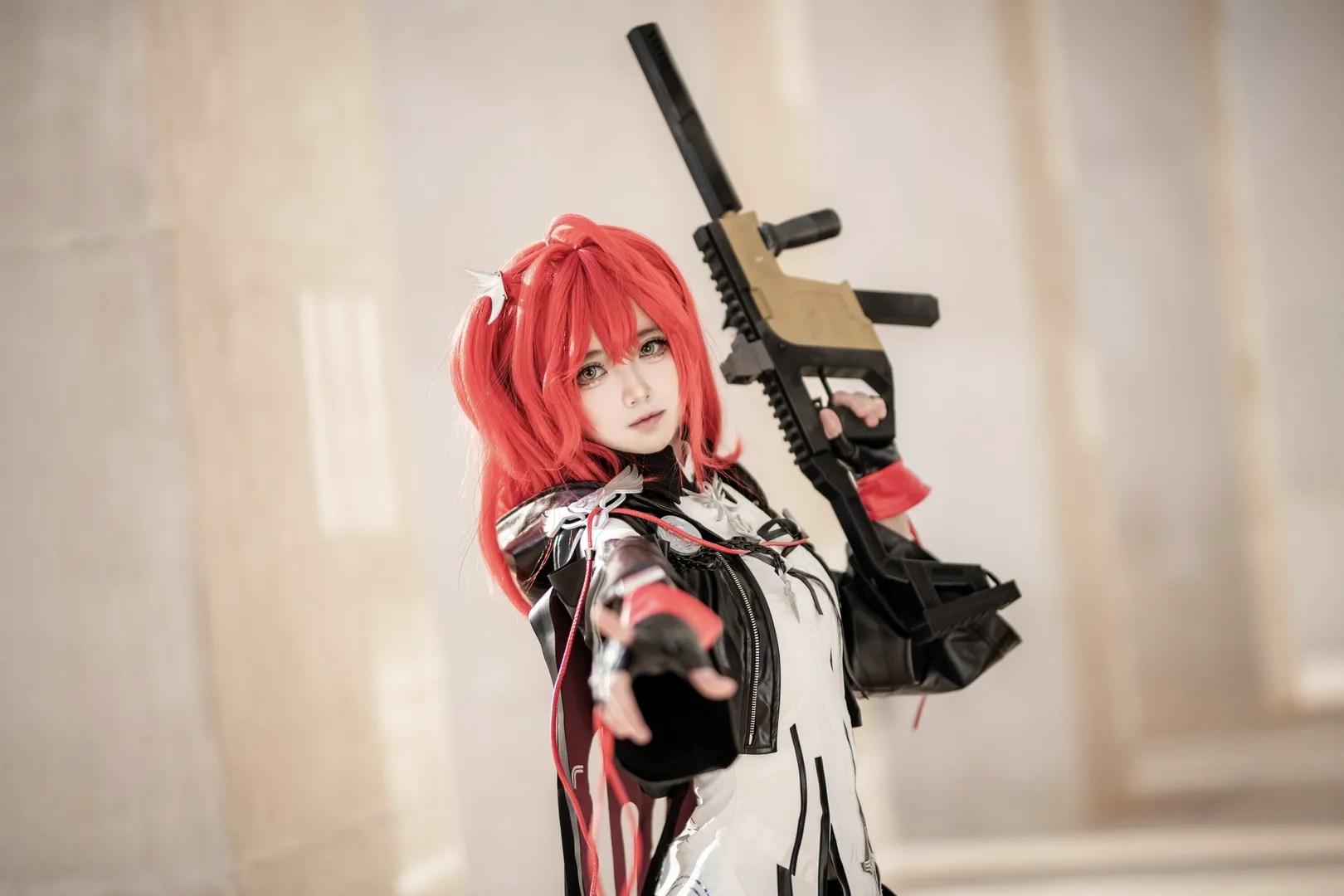 明日方舟, 新约能天使cos, cosplay正片, 战术风穿搭, 重庆二次元摄影 - 第5张